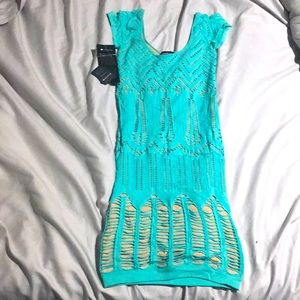 Aqua Bodycon Bebe Dress